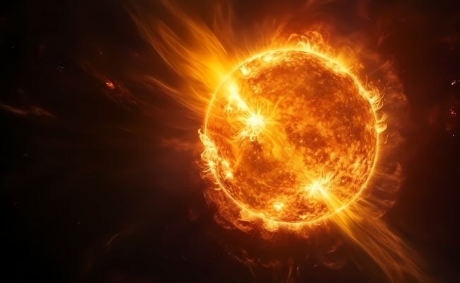 Две сильные вспышки произошли на Солнце