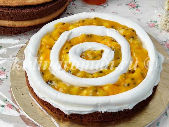 Торт Манго — Маракуйя пошаговый рецепт с фото